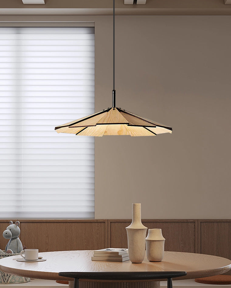 WOMO Cone Wood Pendant Light-WM2525