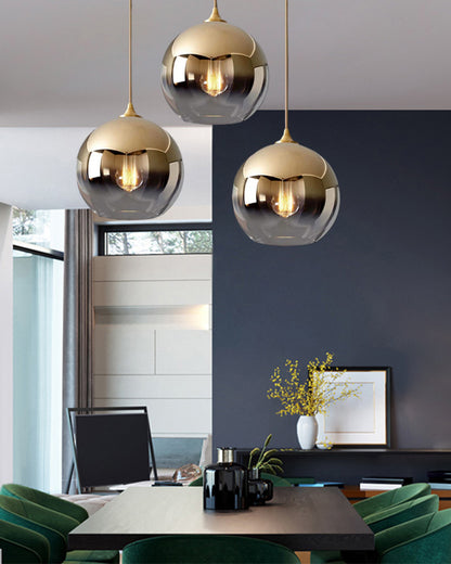 WOMO Coloured Glass Globe Pendant Light-WM2500