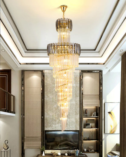 WOMO Cascading Crystal Chandelier-WM2387