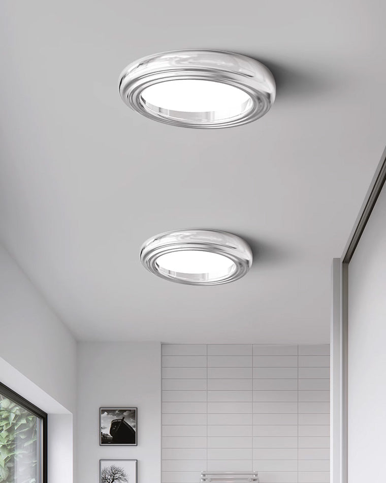 WOMO Round Chrome Flush Mount Ceiling Light-WM1063