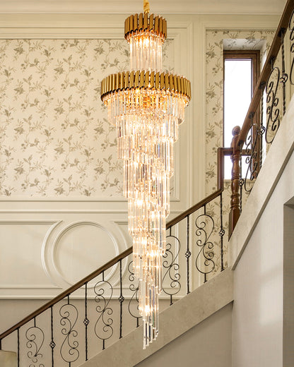 WOMO Cascading Crystal Prism Chandelier-WM2570