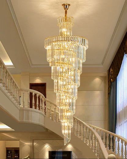 WOMO Cascading Crystal Prism Chandelier-WM2570