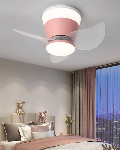 WOMO Small Low Profile Ceiling Fan Lamp-WM5084