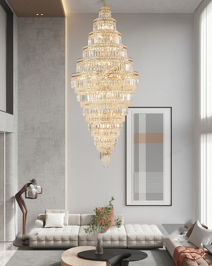 WOMO Large Tiered Crystal Chandelier-WM2389