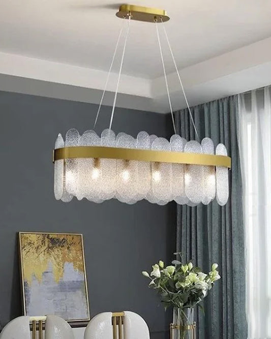 WOMO Long Oval Glass Chandelier-WM2410