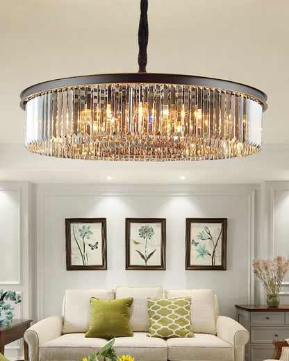 WOMO Smoked Crystal Round Chandelier-WM2919