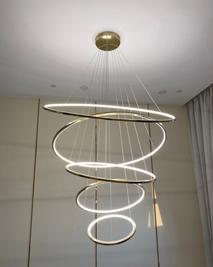 WOMO Large Tiered Ring Foyer Chandelier-WM2654