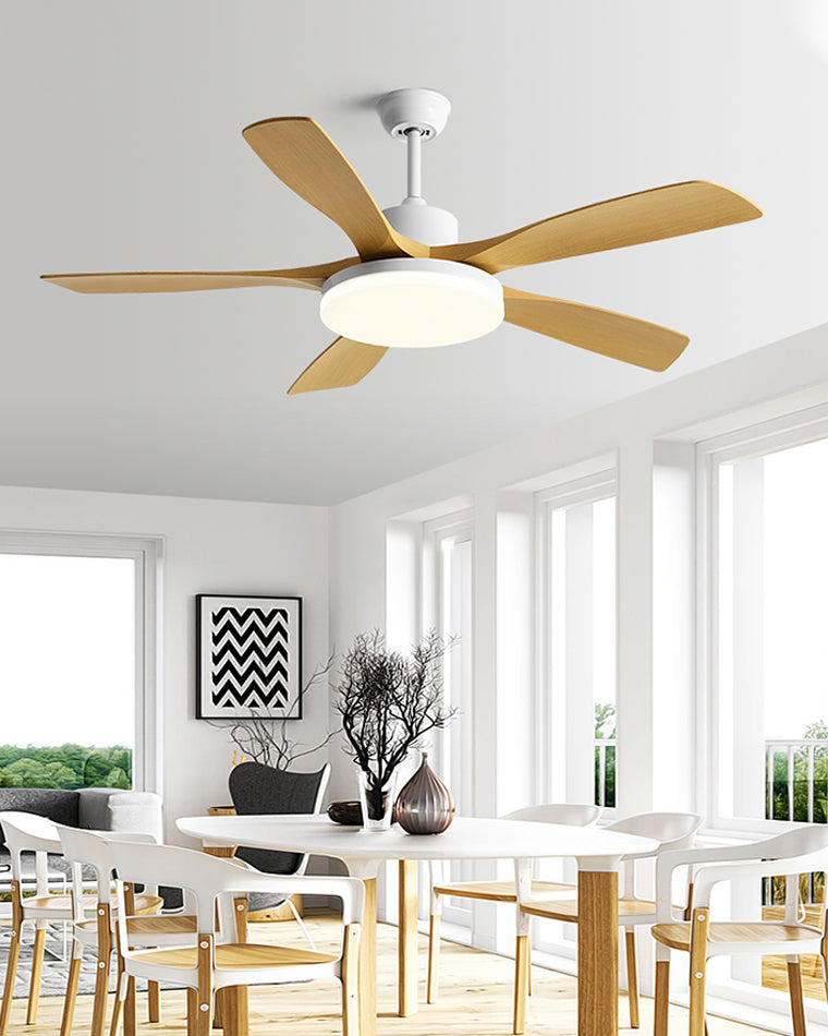 WOMO Scandi 5 Blade Ceiling Fan Lamp-WM5125