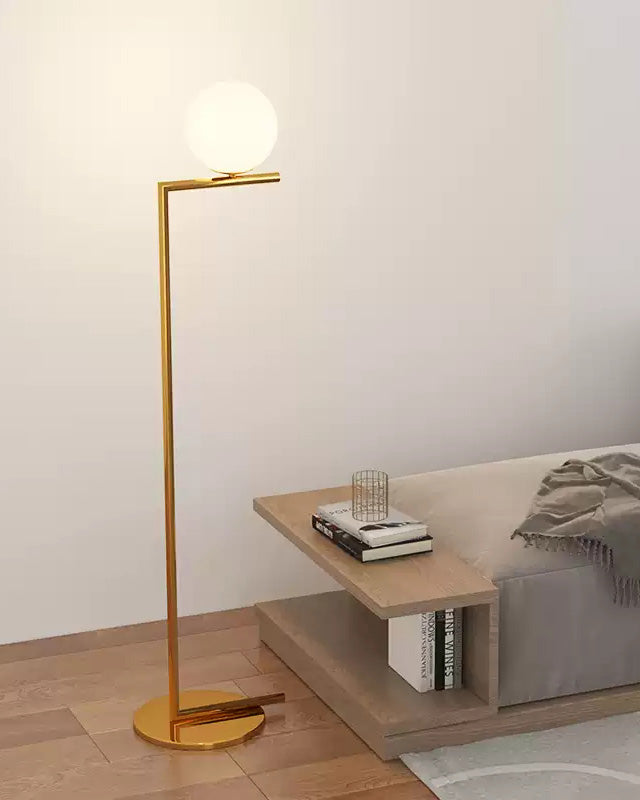 WOMO Glass Globe Floor Lamp-WM7128