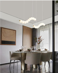 WOMO Pearl Globe Brass Dining Room Chandelier-WM2102d