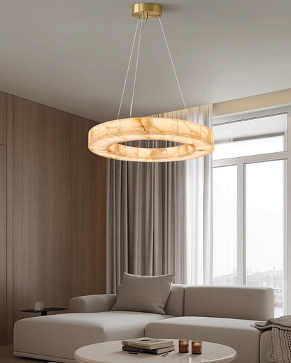 WOMO Alabaster Circular Chandelier-WM2803