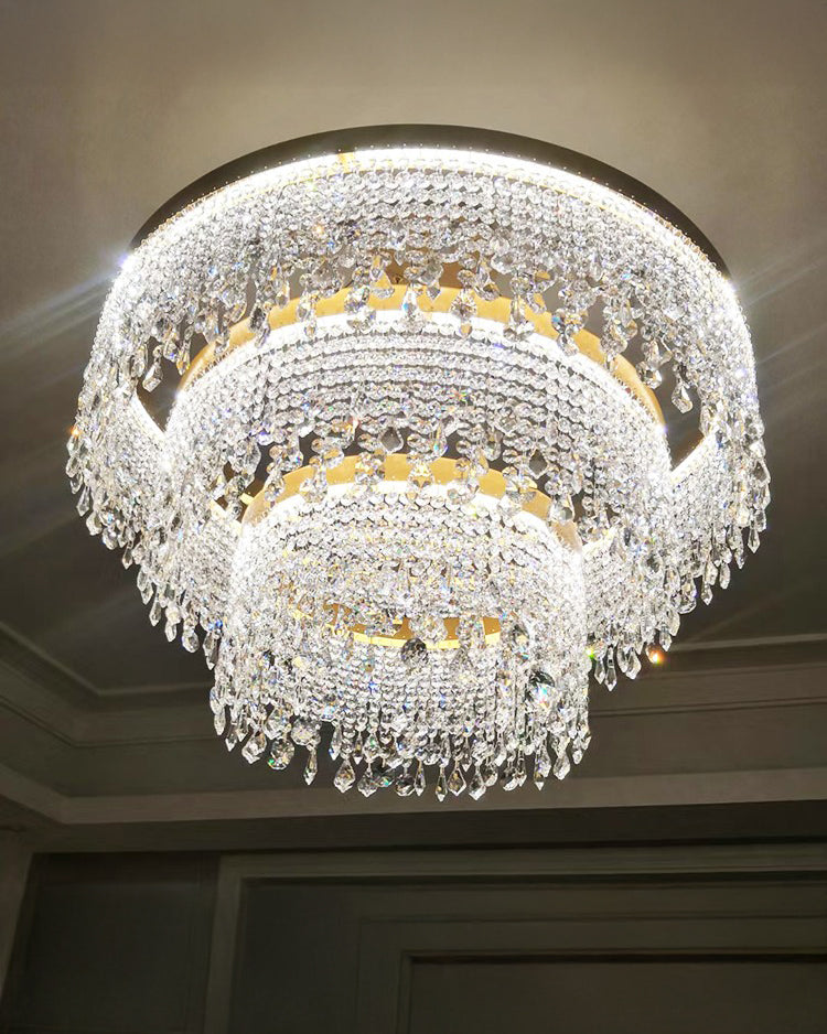 WOMO Cascading Crystal Chandelier-WM2350