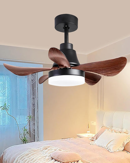 WOMO Small Modern Farmhouse Ceiling Fan Lamp-WM5044