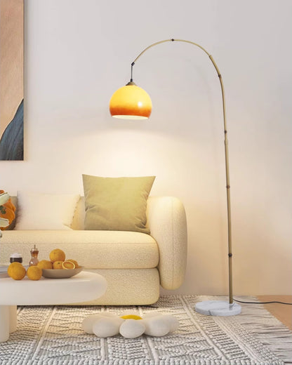 WOMO Hanging Bamboo Arc Floor Lamp-WM7133