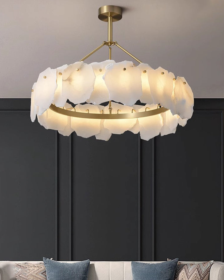 WOMO Alabaster Round Chandelier-WM2392a