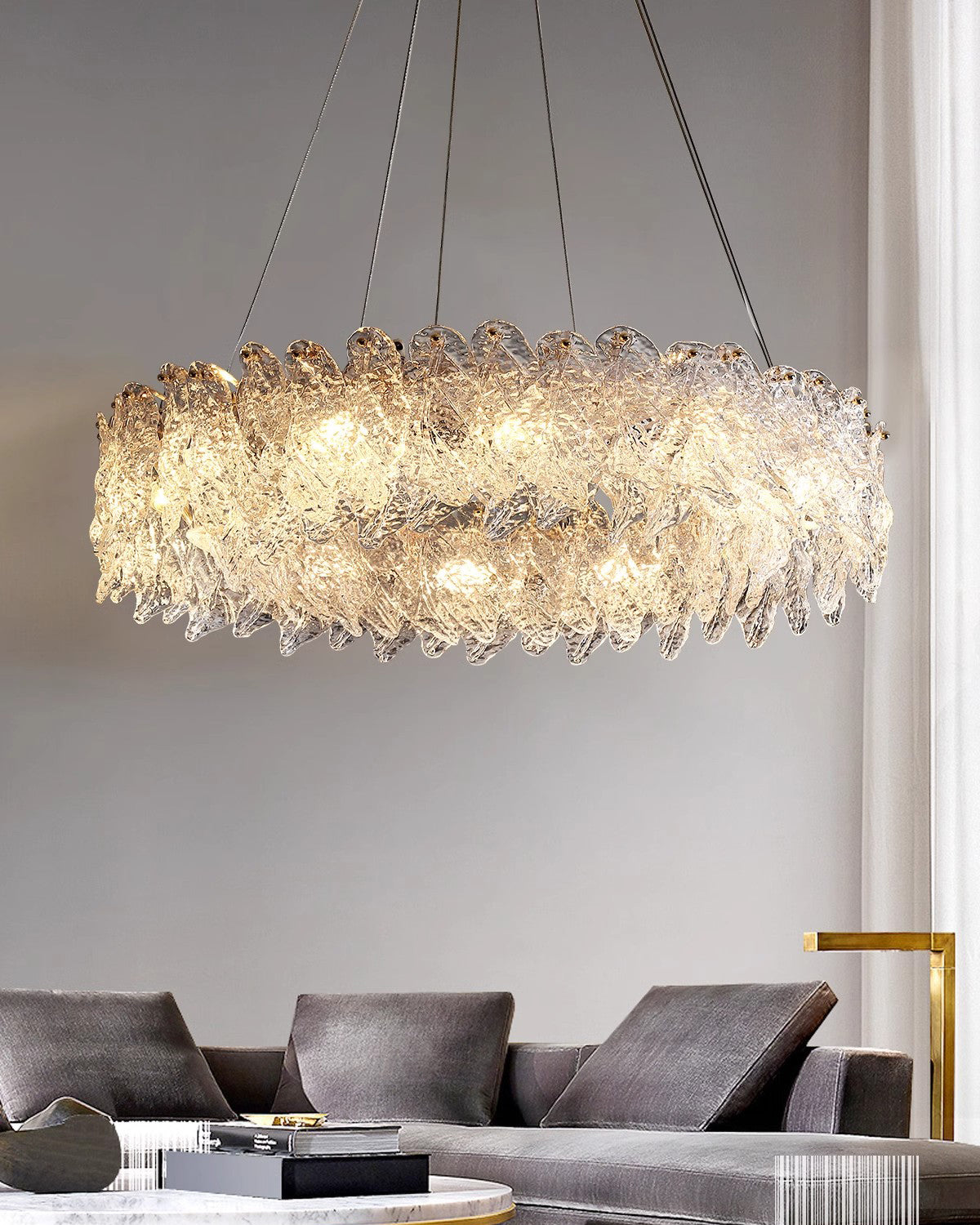 WOMO Leaf Glass Chandelier-WM2374