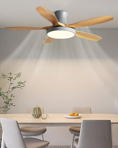 WOMO Scandi Large Flush Mount Ceiling Fan Lamp-WM5130