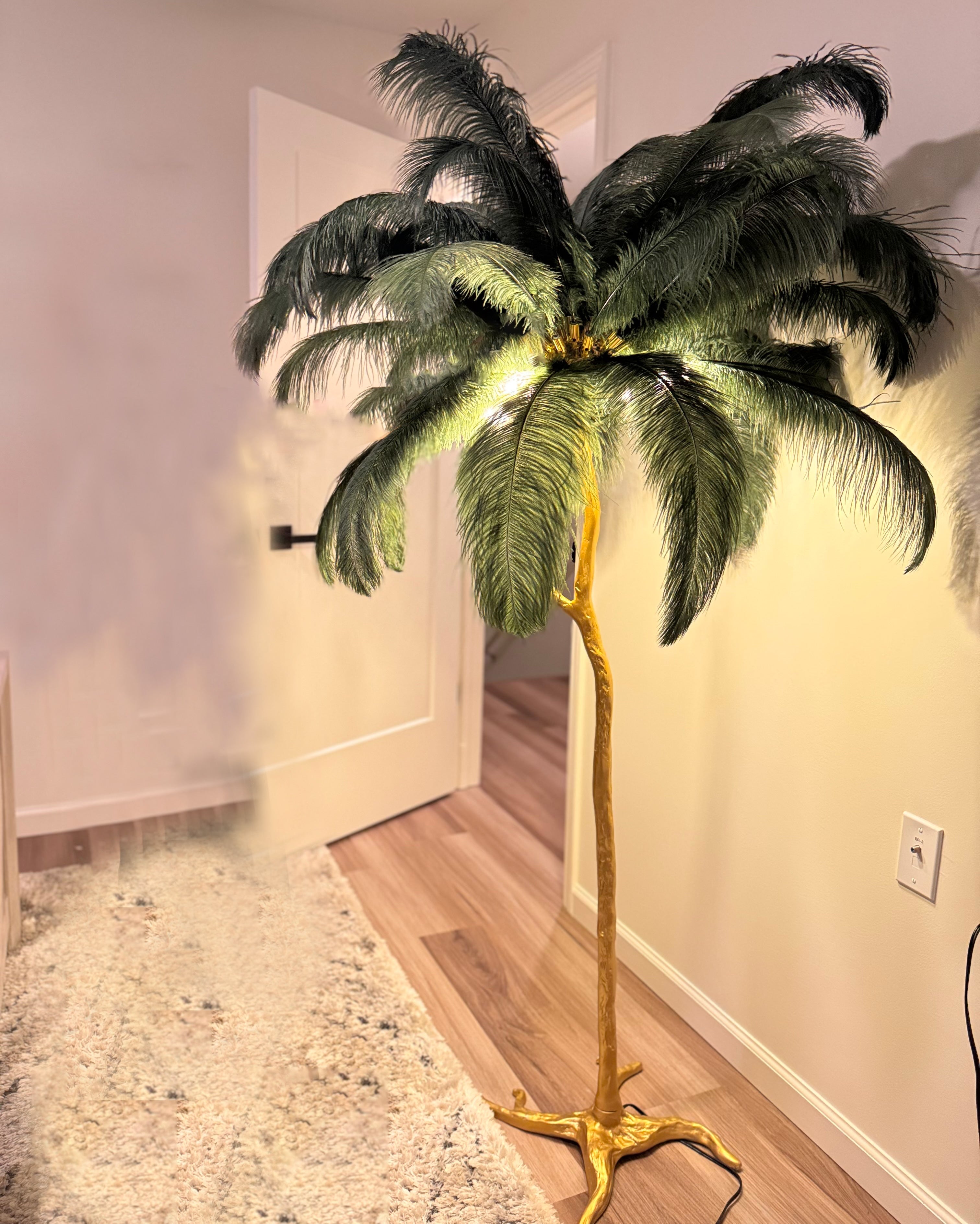 WOMO Feather Palm Tree Floor Lamp-WM7000