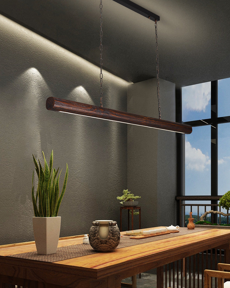 WOMO Walnut Linear Led Pendant Light-WM2521