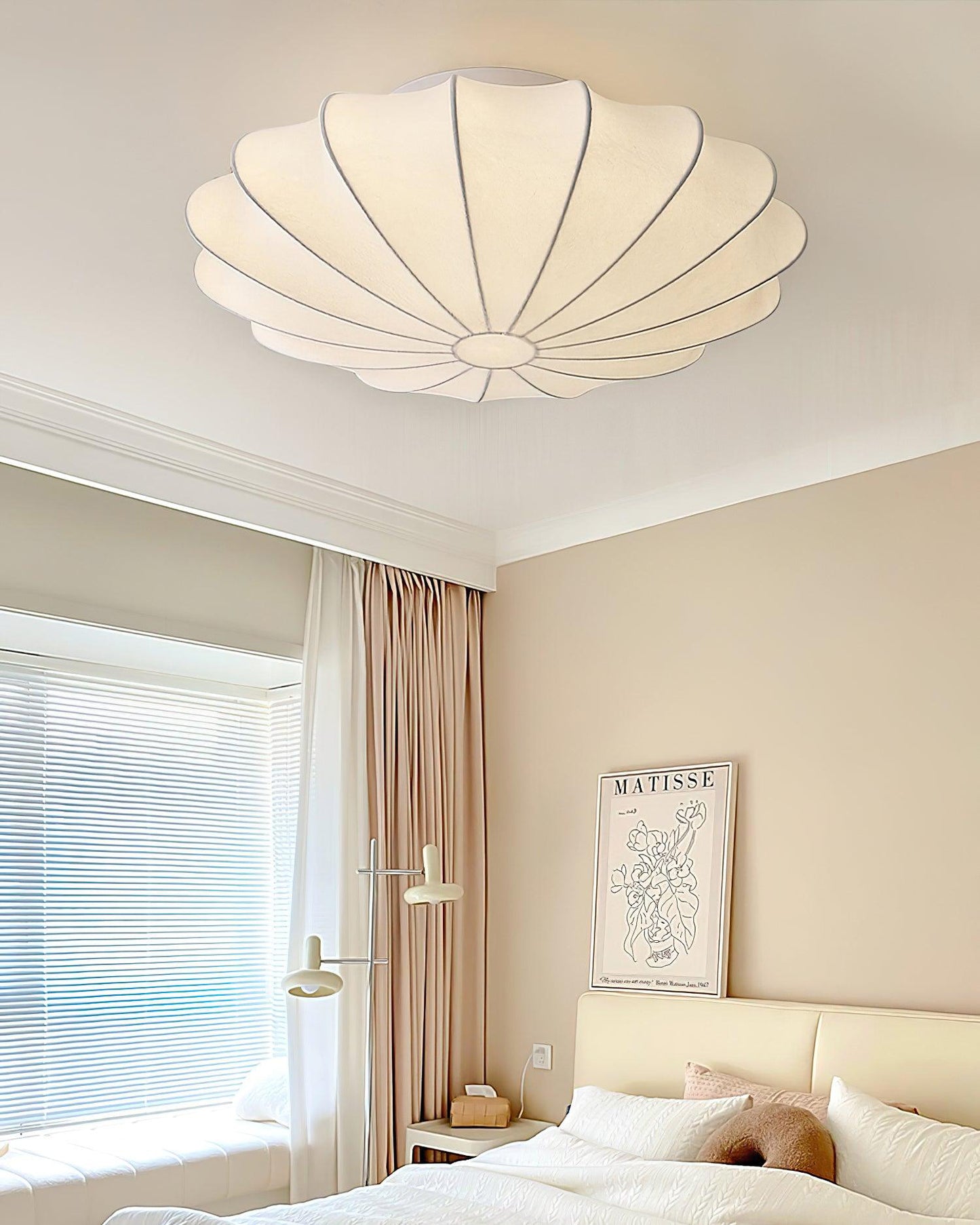 WOMO Flying Saucer Silk Flush Mount Ceiling Light-WM1113