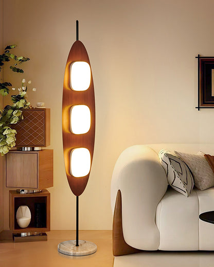 WOMO Modern Wood Oval Floor Lamp-WM7080