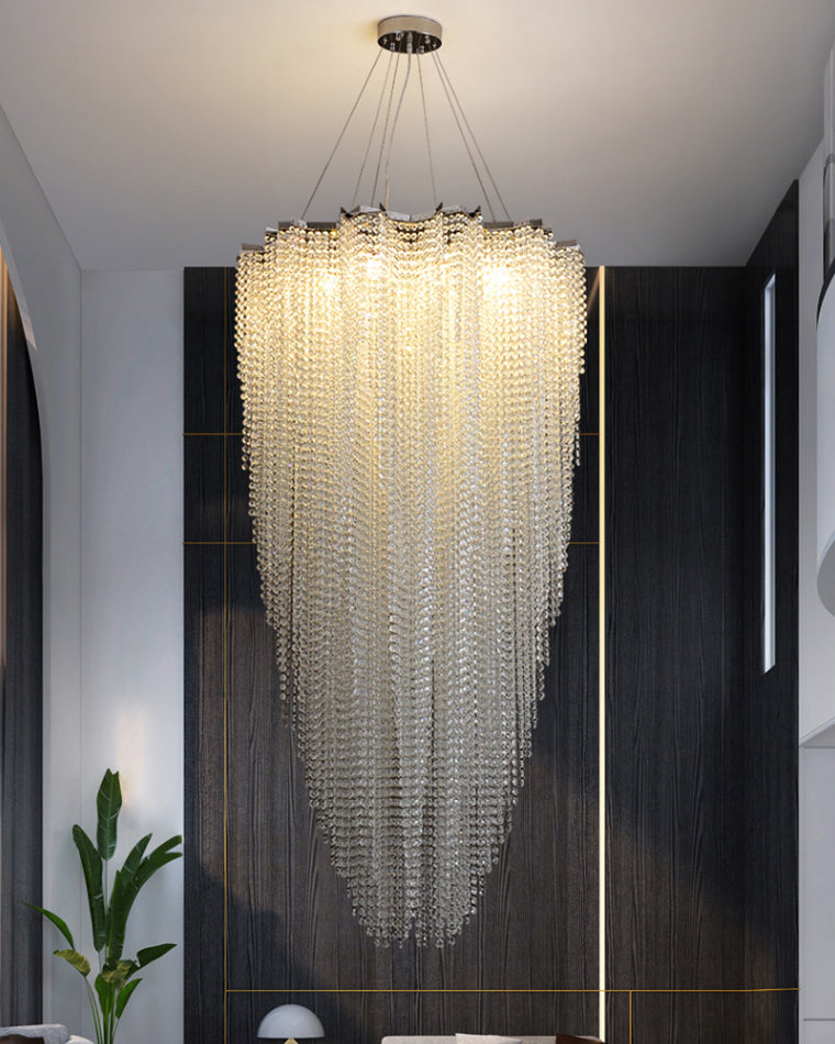 WOMO Cascading Crystal Foyer Chandelier-WM2750