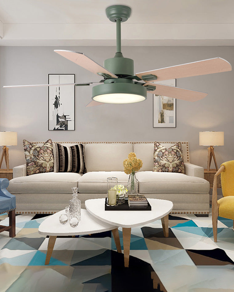 WOMO 5 Blade Modern Wood Ceiling Fan Lamp-WM5039