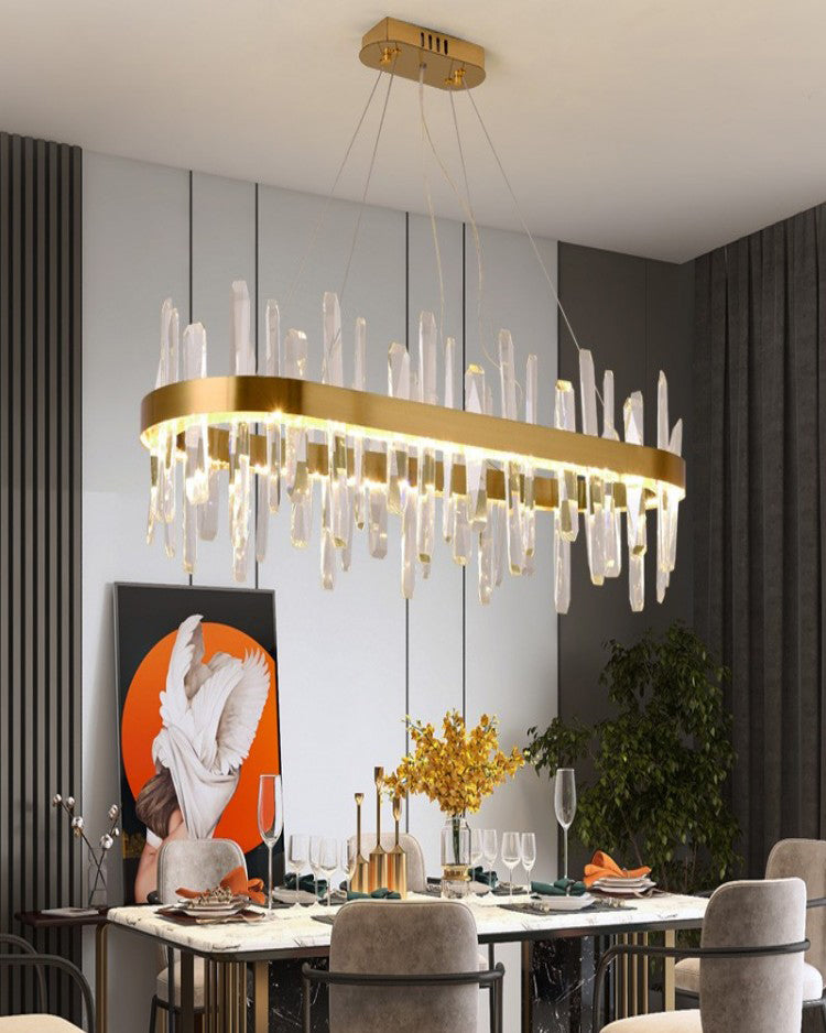 WOMO Long Oval Crystal Chandelier-WM2485c