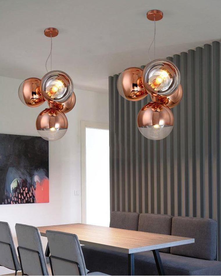 WOMO 4 Light Colorful Globe Chandelier-WM2687