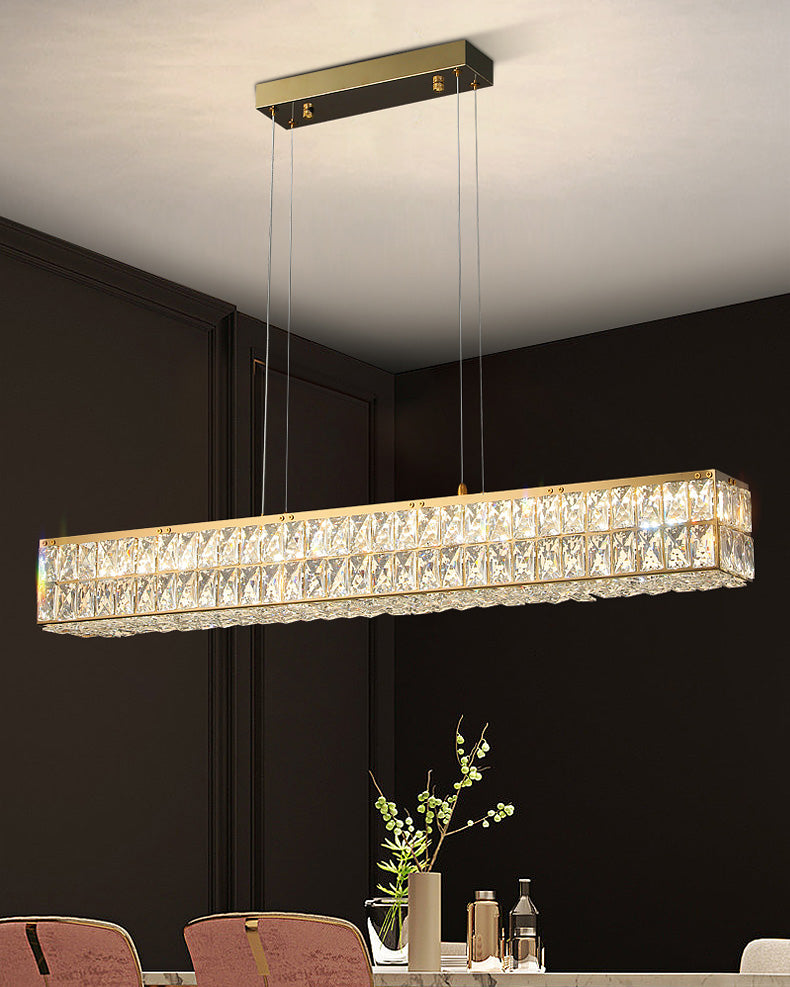 WOMO Rectangular Crystal Chandelier-WM2625