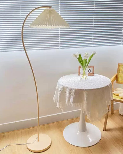 WOMO Pleated Gooseneck Floor Lamp-WM7119