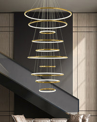 WOMO Gold Tiered Circular Chandelier-WM2758