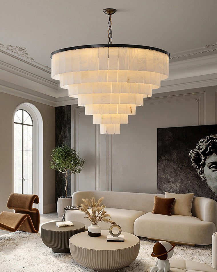 WOMO Tiered Alabaster Chandelier -WM2832