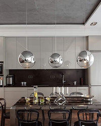 WOMO Gold Chrome Globe Pendant Light-WM2691