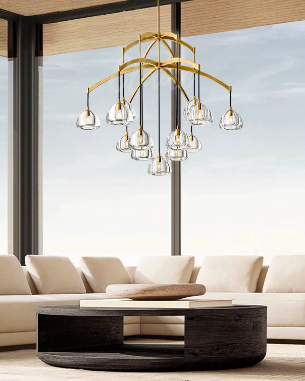 WOMO Multi Light Crystal Pendant Chandelier-WM2828