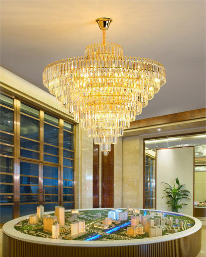 WOMO Large Cascading Crystal Chandelier-WM2917