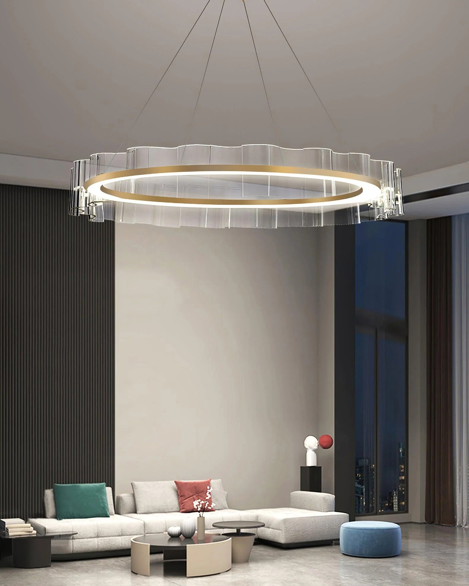 WOMO Acrylic Ring Led Chandelier-WM2604