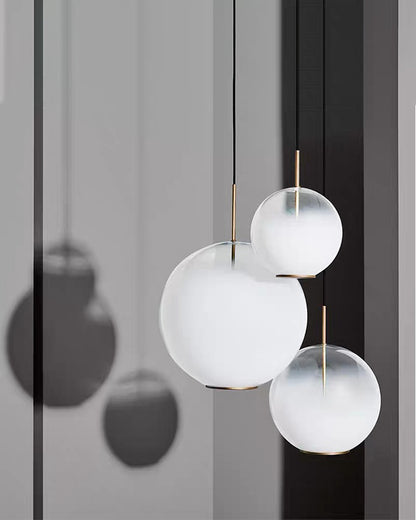 WOMO Milk Glass Globe Pendant Light-WM2674