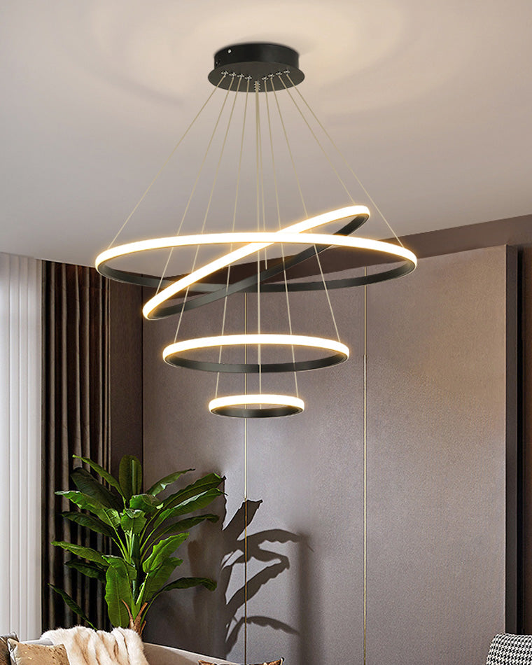 WOMO Tiered Circular Led Chandelier-WM2458