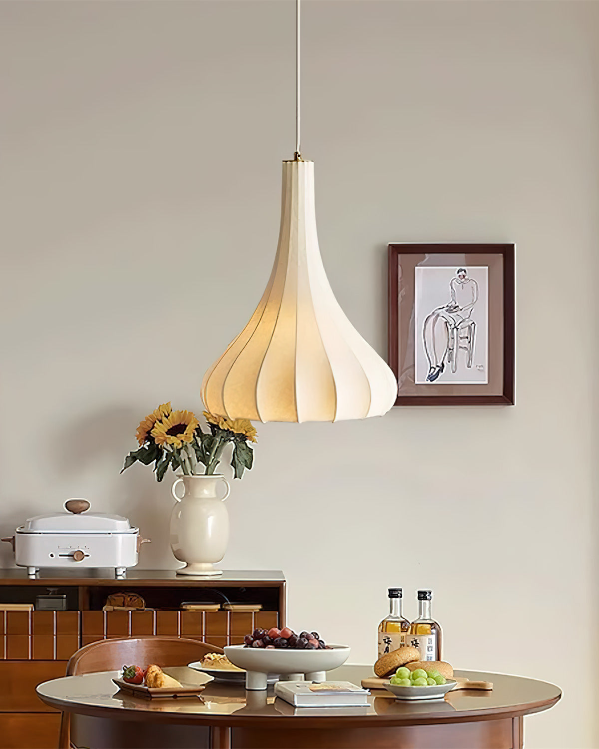 WOMO Cone Silk Pendant Light-WM2975