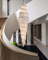 WOMO Tiered Alabaster Staircase Chandelier-WM2928