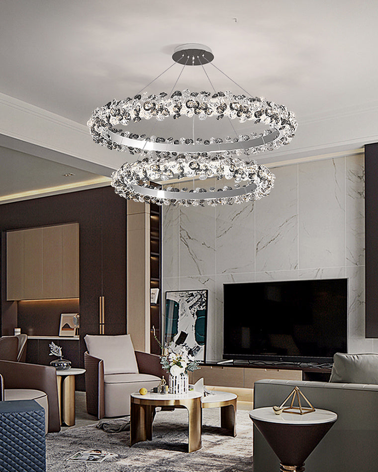 WOMO Tiered Circular Crystal Chandelier-WM2726