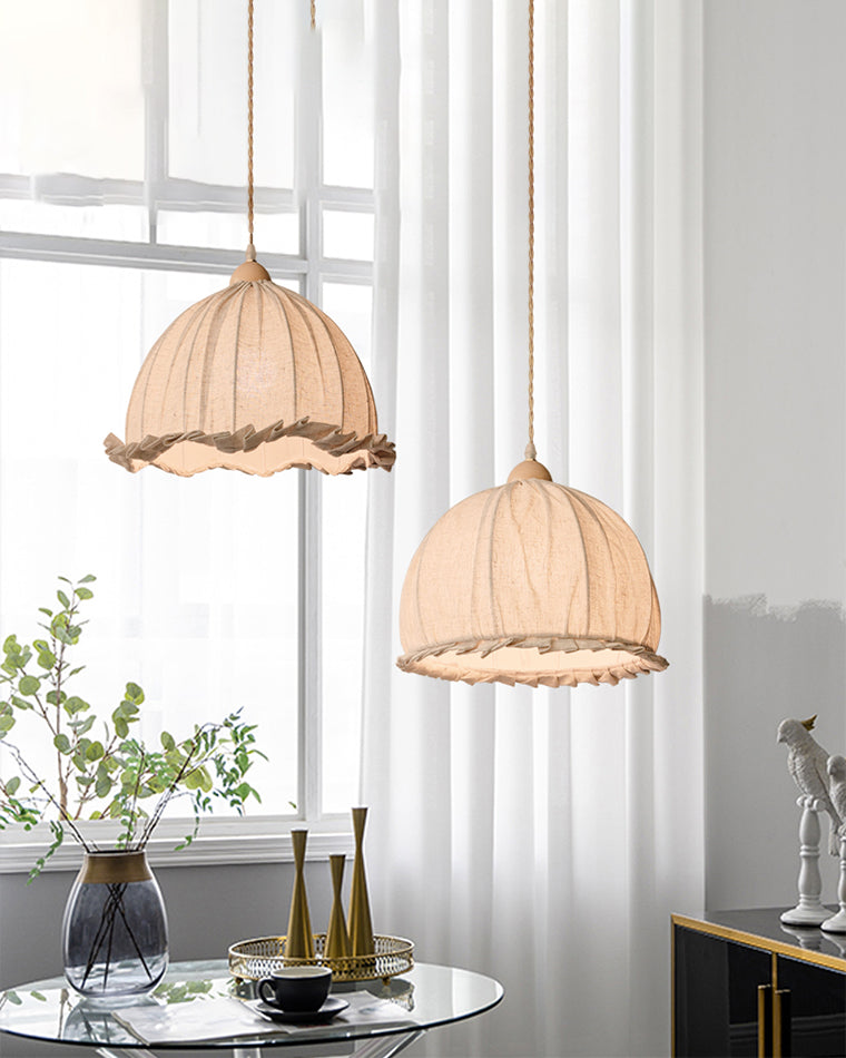 WOMO Dome Linen Pendant Light-WM2939