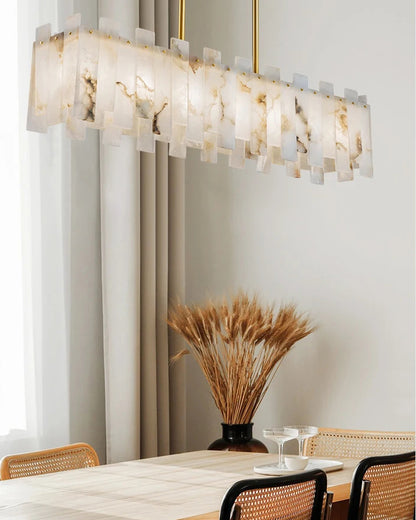 WOMO Rectangular Alabaster Chandelier-WM2856