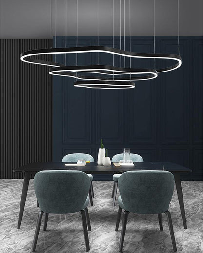 WOMO Oversized Tiered led Ring Chandelier-WM2599