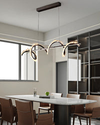 WOMO Swirl Crystal Linear Chandelier-WM2713