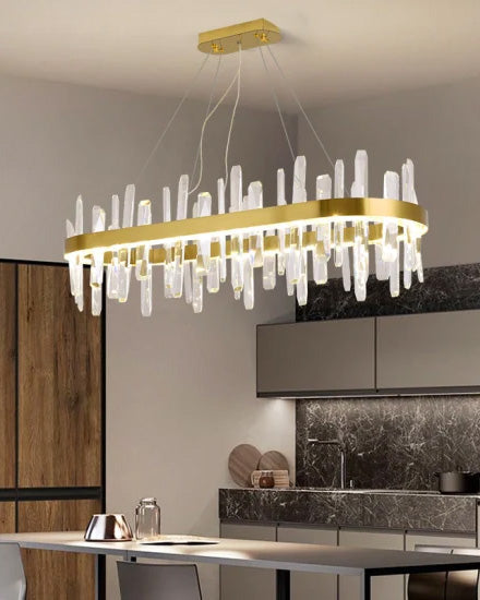 WOMO Long Oval Crystal Chandelier-WM2485c
