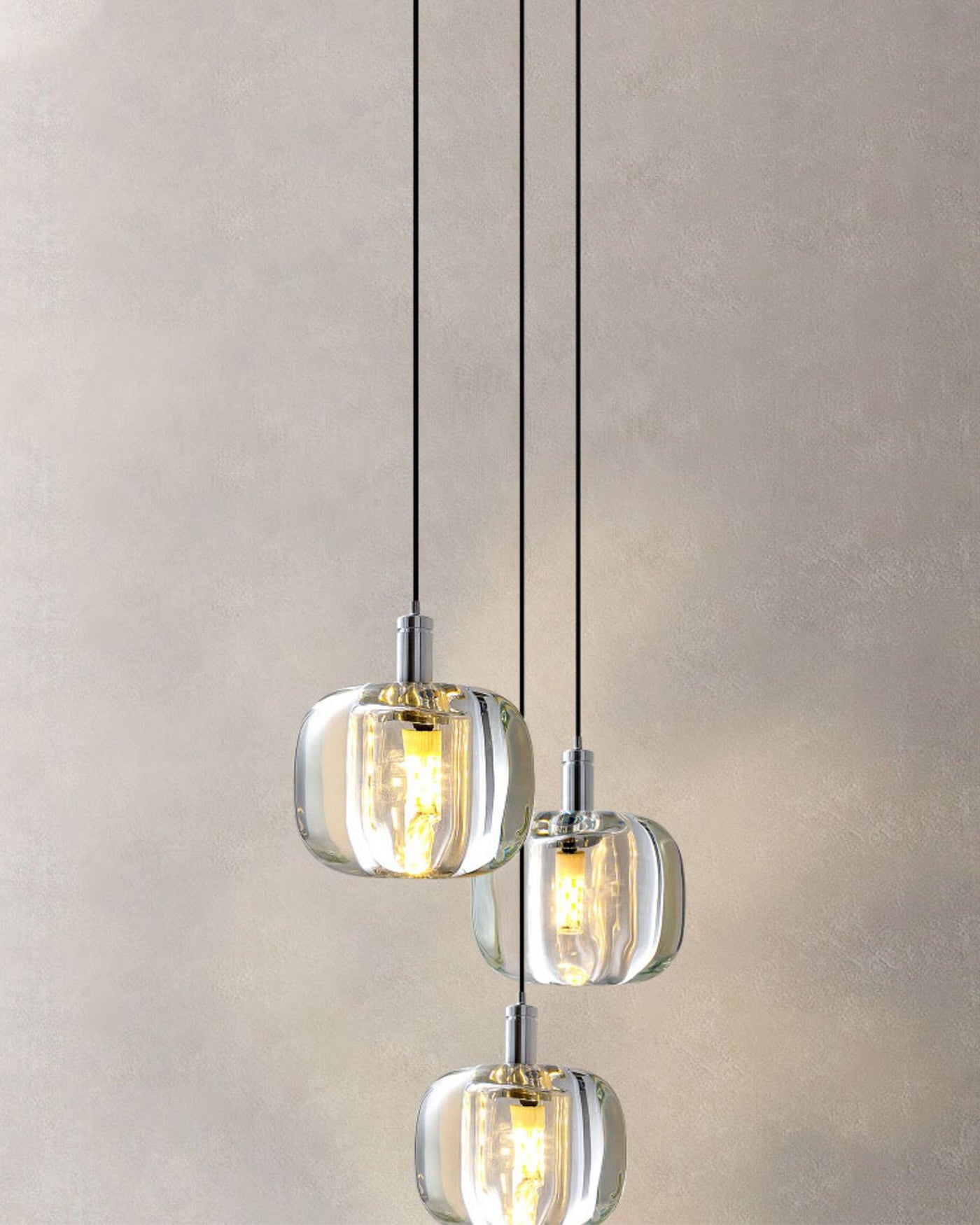 WOMO Colored Glass Multi Pendant Chandelier-WM2111