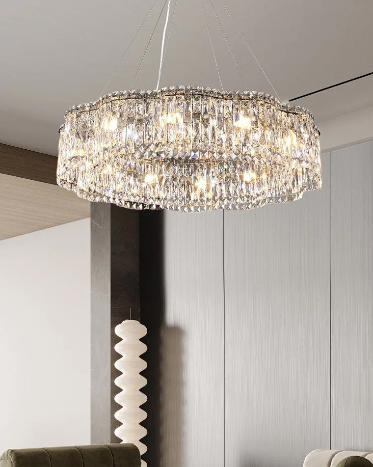 WOMO Flower Chrome Crystal Chandelier-WM2405