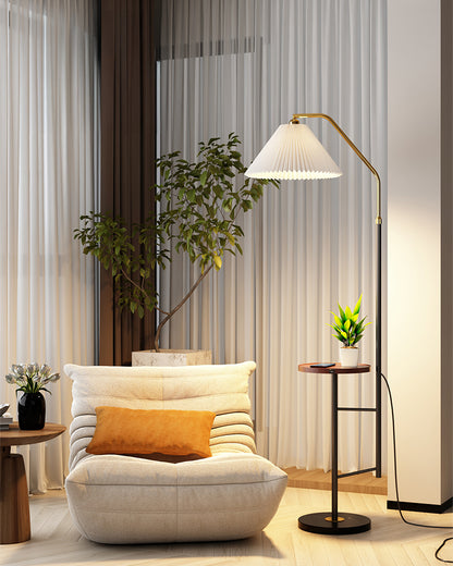 WOMO Pleated Floor Lamp with Tray-WM7079